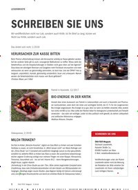 Titelbild der Ausgabe 3/2018 von LESERBRIEFE : SCHREIBEN SIE UNS. Zeitschriften als Abo oder epaper bei United Kiosk online kaufen.