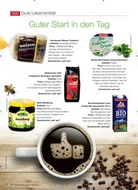 Titelbild der Ausgabe 95/2014 von TEST Gute Lebensmittel: Guter Start in den Tag. Zeitschriften als Abo oder epaper bei United Kiosk online kaufen.