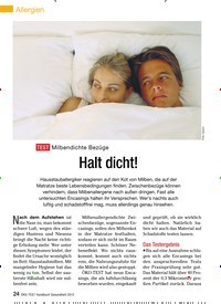 Titelbild der Ausgabe 6/2012 von TEST Milbendichte Bezüge: Halt dicht!. Zeitschriften als Abo oder epaper bei United Kiosk online kaufen.