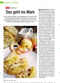 Titelbild der Ausgabe 10/2014 von Test Apfelmus: Das geht ins Mark. Zeitschriften als Abo oder epaper bei United Kiosk online kaufen.