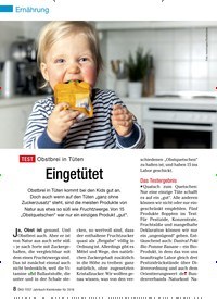 Titelbild der Ausgabe 1/2016 von TEST Obstbrei in Tüten: Eingetütet. Zeitschriften als Abo oder epaper bei United Kiosk online kaufen.