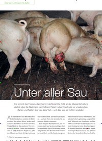Titelbild der Ausgabe 9/2016 von Massentierhaltung: Unter aller Sau. Zeitschriften als Abo oder epaper bei United Kiosk online kaufen.