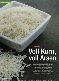 Titelbild der Ausgabe 2/2017 von TEST Reis: Voll Korn, voll Arsen. Zeitschriften als Abo oder epaper bei United Kiosk online kaufen.