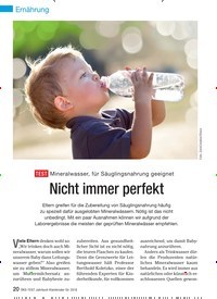 Titelbild der Ausgabe 1/2018 von TEST Mineralwasser, für Säuglingsnahrung geeignet: Nicht immer perfekt. Zeitschriften als Abo oder epaper bei United Kiosk online kaufen.