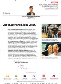 Titelbild der Ausgabe 30/2019 von Liebe Leserinnen, liebe Leser,. Zeitschriften als Abo oder epaper bei United Kiosk online kaufen.