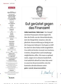 Titelbild der Ausgabe 4/2018 von Gut gerüstet gegen das Finanzamt. Zeitschriften als Abo oder epaper bei United Kiosk online kaufen.