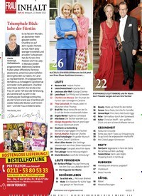 Titelbild der Ausgabe 42/2022 von Triumphale Rückkehr der Fürstin. Zeitschriften als Abo oder epaper bei United Kiosk online kaufen.