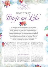 Titelbild der Ausgabe 1/2019 von VINCENT CUEFF: Briefe an Lila. Zeitschriften als Abo oder epaper bei United Kiosk online kaufen.