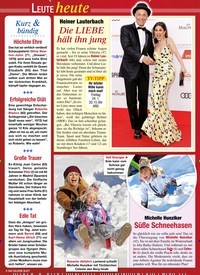 Titelbild der Ausgabe 3/2020 von Leute heute. Zeitschriften als Abo oder epaper bei United Kiosk online kaufen.