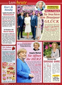 Titelbild der Ausgabe 24/2022 von Sie brachten dem Brautpaar GLÜCK. Zeitschriften als Abo oder epaper bei United Kiosk online kaufen.