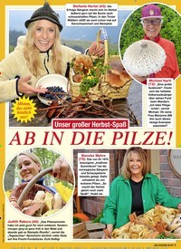 Titelbild der Ausgabe 44/2022 von Unser großer Herbst-Spaß AB IN DIE PILZE!. Zeitschriften als Abo oder epaper bei United Kiosk online kaufen.