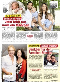 Titelbild der Ausgabe 14/2021 von Der 3. Junge ist da! Sofia & Carl Philip: Jetzt fehlt nur noch ein Mädchen. Zeitschriften als Abo oder epaper bei United Kiosk online kaufen.