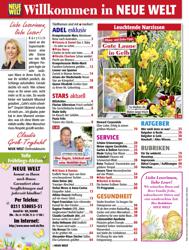 Titelbild der Ausgabe 16/2022 von Willkommen in NEUE WELT. Zeitschriften als Abo oder epaper bei United Kiosk online kaufen.