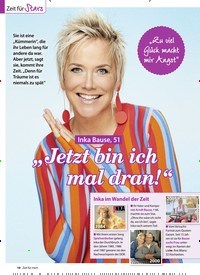 Titelbild der Ausgabe 11/2020 von Zeit für Stars: Inka Bause, 51: „Jetzt bin ich mal dran!“. Zeitschriften als Abo oder epaper bei United Kiosk online kaufen.