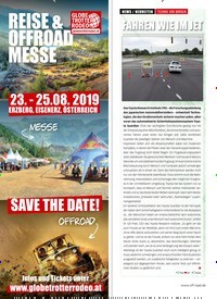 Titelbild der Ausgabe 7/2019 von NEWS / NEUHEITEN TECHNIK VON MORGEN: FAHREN WIE IM JET. Zeitschriften als Abo oder epaper bei United Kiosk online kaufen.