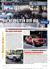 Titelbild der Ausgabe 11/2019 von IAA: DIE NEUHEITEN DER IAA. Zeitschriften als Abo oder epaper bei United Kiosk online kaufen.