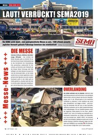 Titelbild der Ausgabe 1/2020 von SEMA SHOW 2019: LAUT! VERRÜCKT! SEMA2019. Zeitschriften als Abo oder epaper bei United Kiosk online kaufen.