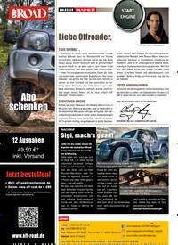 Titelbild der Ausgabe 10/2022 von Liebe Offroader,. Zeitschriften als Abo oder epaper bei United Kiosk online kaufen.