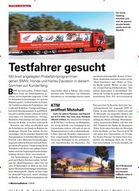 Titelbild der Ausgabe 7/2019 von NACHRICHTEN: Testfahrer gesucht. Zeitschriften als Abo oder epaper bei United Kiosk online kaufen.