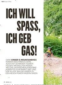 Titelbild der Ausgabe 4/2019 von ICH WILL SPASS, ICH GEB GAS!: Kinder-E-MTBs. Zeitschriften als Abo oder epaper bei United Kiosk online kaufen.