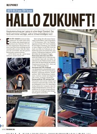 Titelbild der Ausgabe 1/2019 von REPORT: AUTO BILD beim TÜV-Termin: HALLO ZUKUNFT! Der TÜV ist schon da. Zeitschriften als Abo oder epaper bei United Kiosk online kaufen.