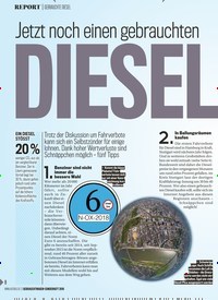 Titelbild der Ausgabe 1/2018 von REPORT: Jetzt noch einen gebrauchten: DIESEL kaufen?. Zeitschriften als Abo oder epaper bei United Kiosk online kaufen.