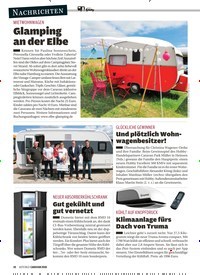 Titelbild der Ausgabe 1/2018 von Glamping an der Elbe: MIETWOHNWAGEN. Zeitschriften als Abo oder epaper bei United Kiosk online kaufen.