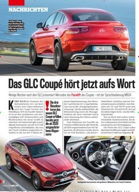 Titelbild der Ausgabe 12/2019 von Das GLC Coupé hört jetzt aufs Wort. Zeitschriften als Abo oder epaper bei United Kiosk online kaufen.