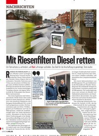 Titelbild der Ausgabe 15/2019 von Mit Riesenfiltern Diesel retten. Zeitschriften als Abo oder epaper bei United Kiosk online kaufen.