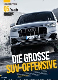 Titelbild der Ausgabe 22/2019 von DIE GROSSE SUV-OFFENSIVE. Zeitschriften als Abo oder epaper bei United Kiosk online kaufen.