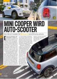 Titelbild der Ausgabe 28/2019 von MINI COOPER WIRD AUTO-SCOOTER. Zeitschriften als Abo oder epaper bei United Kiosk online kaufen.