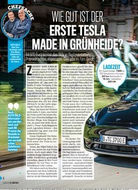 Titelbild der Ausgabe 24/2022 von WIE GUT IST DER ERSTE TESLA MADE IN GRÜNHEIDE?. Zeitschriften als Abo oder epaper bei United Kiosk online kaufen.