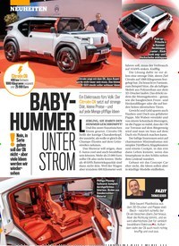 Titelbild der Ausgabe 40/2022 von BABY- HUMMER UNTER STROM. Zeitschriften als Abo oder epaper bei United Kiosk online kaufen.