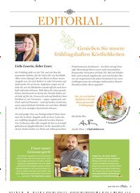 Titelbild der Ausgabe 3/2022 von Genießen Sie unsere frühlingshaf ten Köstlichkeiten. Zeitschriften als Abo oder epaper bei United Kiosk online kaufen.