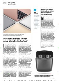 Titelbild der Ausgabe 8/2019 von MacBooks: MacBook-Herbst: sieben neue Modelle im Anflug?. Zeitschriften als Abo oder epaper bei United Kiosk online kaufen.
