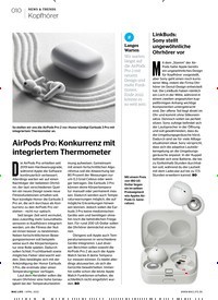 Titelbild der Ausgabe 5/2022 von AirPods Pro: Konkurrenz mit integriertem Thermometer. Zeitschriften als Abo oder epaper bei United Kiosk online kaufen.