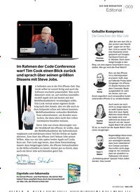 Titelbild der Ausgabe 11/2022 von Im Rahmen der Code Conference warf Tim Cook einen Blick zurück und sprach über seinen größten Dissens mit Steve Jobs.. Zeitschriften als Abo oder epaper bei United Kiosk online kaufen.
