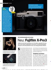 Titelbild der Ausgabe 1/2020 von TECHNIK: NEUE REPORTAGEKAMERA VON FUJIFILM: Neu: Fujifilm X-Pro3. Zeitschriften als Abo oder epaper bei United Kiosk online kaufen.