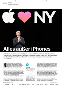 Titelbild der Ausgabe 1/2019 von Apple-News: Alles außer iPhones. Zeitschriften als Abo oder epaper bei United Kiosk online kaufen.