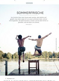 Titelbild der Ausgabe 3/2022 von SOMMERFRISCHE. Zeitschriften als Abo oder epaper bei United Kiosk online kaufen.