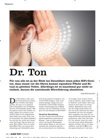 Titelbild der Ausgabe 5/2020 von Dr. Ton. Zeitschriften als Abo oder epaper bei United Kiosk online kaufen.