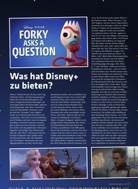 Titelbild der Ausgabe 2/2020 von Was hat Disney+ zu bieten?. Zeitschriften als Abo oder epaper bei United Kiosk online kaufen.
