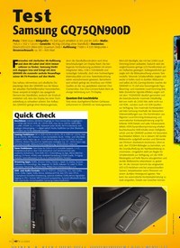 Titelbild der Ausgabe 2/2024 von Test Samsung GQ75QN900D. Zeitschriften als Abo oder epaper bei United Kiosk online kaufen.