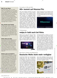 Titelbild der Ausgabe 5/2022 von HD+ kommt auf Hisense-TVs. Zeitschriften als Abo oder epaper bei United Kiosk online kaufen.