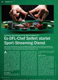 Titelbild der Ausgabe 5/2022 von Ex-DFL-Chef Seifert startet Sport-Streaming-Dienst. Zeitschriften als Abo oder epaper bei United Kiosk online kaufen.