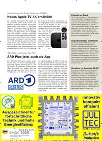 Titelbild der Ausgabe 9/2022 von Neues Apple TV 4K erhältlich. Zeitschriften als Abo oder epaper bei United Kiosk online kaufen.