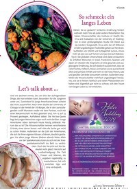 Titelbild der Ausgabe 4/2019 von wissen: So schmeckt ein langes Leben. Zeitschriften als Abo oder epaper bei United Kiosk online kaufen.
