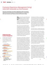 Titelbild der Ausgabe 3/2019 von Customer-Experience-Management bringt viele SAP-Anwender an ihre Grenzen. Zeitschriften als Abo oder epaper bei United Kiosk online kaufen.