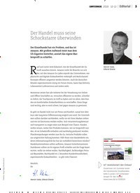 Titelbild der Ausgabe 13/2019 von Der Handel muss seine Schockstarre überwinden. Zeitschriften als Abo oder epaper bei United Kiosk online kaufen.