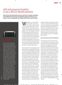 Titelbild der Ausgabe 26/2019 von HPE will gesamtes Portfolio im As-a-Service-Modell anbieten. Zeitschriften als Abo oder epaper bei United Kiosk online kaufen.